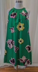J. Crew floral punk silk crossback swoop dress 8